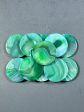 NATURAL Botswana Agate Gemstone Bead 20mm 25mm 30mm Coin Shape Beads, Gorgeous Green Color Botswana Agate Gemstone Beads LOOSE Gemstone Bead For Discount