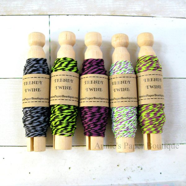 Halloween Trendy Bakers Twine Sampler - Lime Green, Purple, and Black on Sale