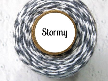 Stormy Trendy Bakers Twine - Gray & White - Grey on Sale