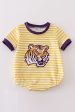 Yellow tiger embroidery LSU boy bubble For Cheap