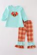 Green turkey applique girl set Online Hot Sale