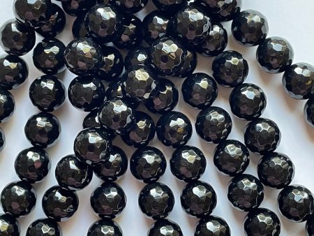 AAA Natural Black Onyx Gemstone Bead Faceted 4mm 6mm 8mm 10mm 12mm Round Beads, Gorgeous Natural Black Color Onyx Gemstone Bead Online