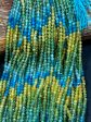 NATURAL Multicolor Apatite Gemstone Bead Faceted 3mm 4mm Round Beads, Beautiful Yellow Blue Green Color Apatite Beads Full Strand 15.5  Hot on Sale