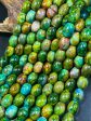 Natural Tibetan Gemstone Bead 19x15mm Barrel Shape, Gorgeous Multicolor Green Blue Tibetan Gemstone Beads, Excellent Quality Full Strand 13  Online Hot Sale