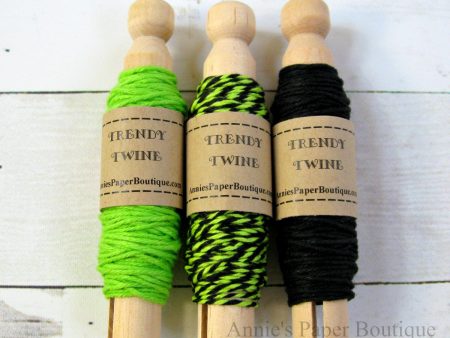 Lime Licorice Trendy Bakers Twine Sampler - Lime Green and Black Online Sale