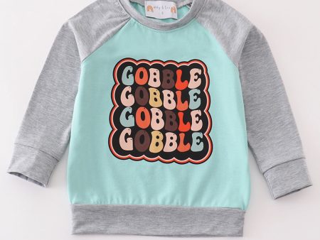 Thanksgiving gobble print boy top Online now