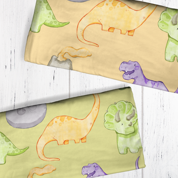 2 Solid Backed Dinosaur Seamless Files Fashion