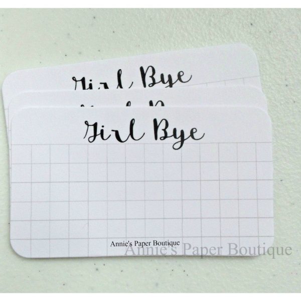 Girl Bye Grid - Mini Note Cards For Discount