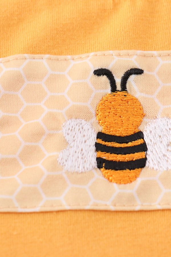 Yellow bee embroidery boy bubble Online Hot Sale