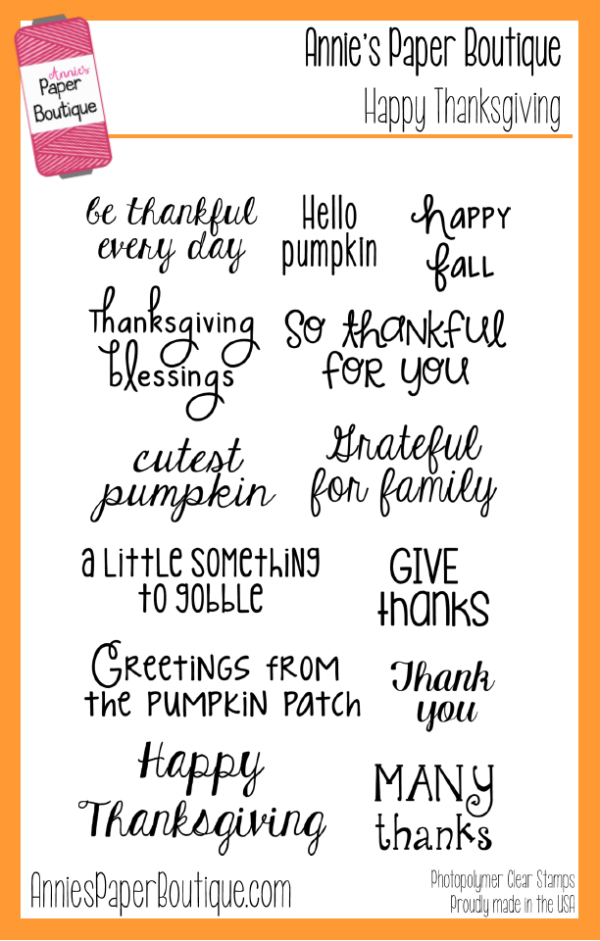 Happy Thanksgiving Stamp Set - 4x6 Sale