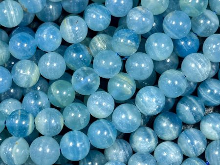 AAA Natural Super Blue Calcite Stone Bead 6mm 8mm 10mm Round Bead. Beautiful Natural Super Blue Color, High Quality Gemstone Beads Online