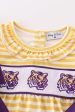 Yellow tiger embroidery LSU girl bubble Online now