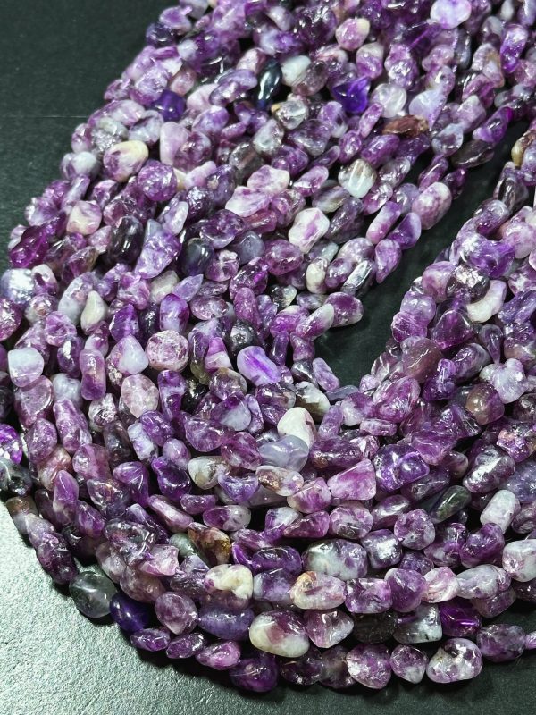 Natural Purple Emerald Gemstone Bead Freeform Pebble Shape, Gorgeous Natural Purple Color Emerald Bead, Excellent Quality Full Strand 15.5  For Cheap