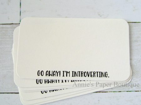 Go Away! I m Introverting - Mini Note Cards For Discount