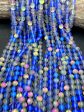 Beautiful Mermaid Glass Beads 6mm 8mm 10mm 12mm Round Beads, Gorgeous Matte Blue Rainbow Color Mermaid Glass Beads Full Strand 15.5  For Sale