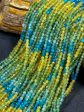 NATURAL Multicolor Apatite Gemstone Bead Faceted 3mm 4mm Round Beads, Beautiful Yellow Blue Green Color Apatite Beads Full Strand 15.5  Hot on Sale