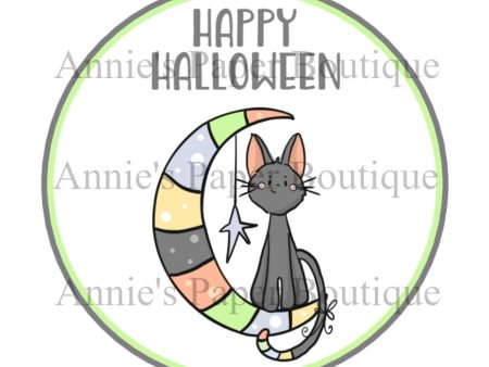 Happy Halloween Cat Print & Punch Tags Cheap