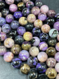 Natural Charoite Gemstone Bead 6mm 8mm 10mm Round Bead, Gorgeous Natural Purple Black Color Charoite Gemstone Beads, Full Strand 15.5  Hot on Sale