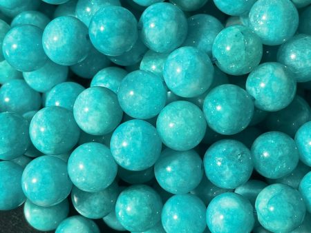 AAA Natural Amazonite Gemstone Bead 6mm 8mm 10mm Round Bead, Beautiful Natural Green Blue Amazonite Gemstone Bead Online now