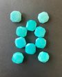 AAA Natural amazonite stone bead. Faceted 17x17mm square shape. Gorgeous blue color. High quality gemstone bead! Supply