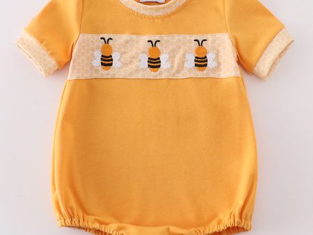 Yellow bee embroidery boy bubble Online Hot Sale