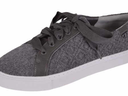 NEW Tory Burch Women s Marion Quilted Grey Felt T Logo Sneakers Shoes SIZE 7.5 Online Hot Sale