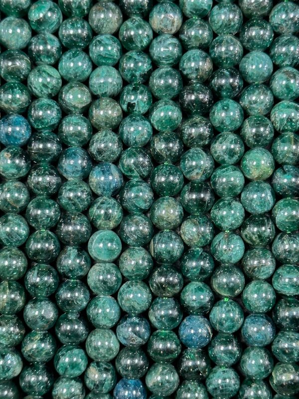 AAA Green Apatite Gemstone Bead 6mm 8mm 10mm Round Beads, Beautiful Green Color Apatite Gemstone Bead Full Strand 15.5 , Great Quality Apatite Beads Discount