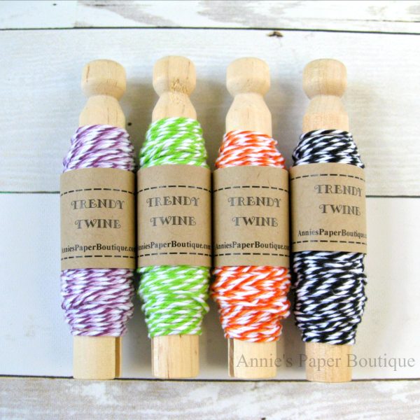 A Touch of Halloween Trendy Bakers Twine Sampler - Purple, Lime, Orange, and Black For Discount