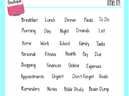 Title It Planner Stamps - 4x4 - Headers Online now