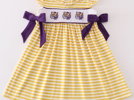 Yellow tiger embroidery LSU dress Supply