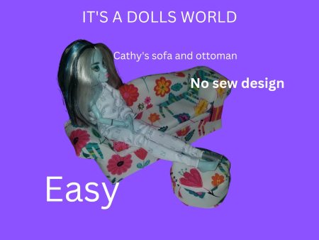 1 6 scaled doll sofa PDF pattern Sale