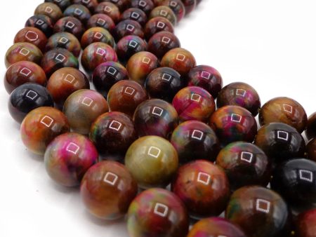 AAA Natural Gemstone Bead Multicolor Tiger Eye Bead 6mm 8mm 10mm 12mm Round Beads Full Strand 15.5  Discount