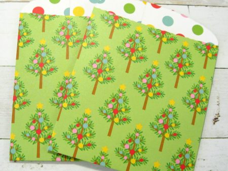 Jolly Holiday Tree Large Paper Pockets - 4-1 4  x 5-1 2 Online now