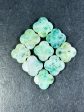 NATURAL Chrysocolla Gemstone Bead Faceted 17mm Clover Flower Shape Beautiful Natural Green Blue Color Chrysocolla Gemstone Bead LOOSE Beads Supply