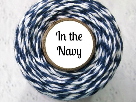 In the Navy Trendy Bakers Twine - Navy Blue & White Cheap