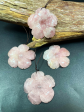 Hand Carved Rose Quartz Flower Pendant, Handmade Gemstone Pendant, 50mm Natural Pink Rose Quartz Gemstone Pendant For Discount