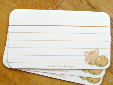 Tan Tabby Mini Note Cards For Sale