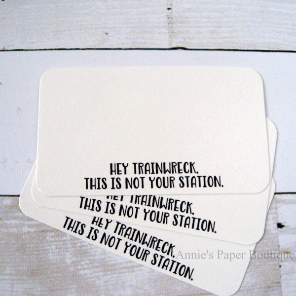 Hey Trainwreck, This is Not Your Station - Mini Note Cards Supply