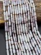 Freshwater pearls Thick Biwa pearl Strip Natural Purple Silver Color full strand 15  Online Hot Sale