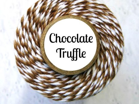 Chocolate Truffle Trendy Bakers Twine - Brown, Medium   Brown, and White Fashion