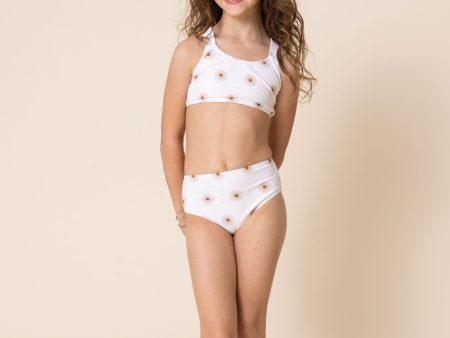 White floral print 2pc girl swimsuit (size run small, go up 1-2 sizes) Fashion