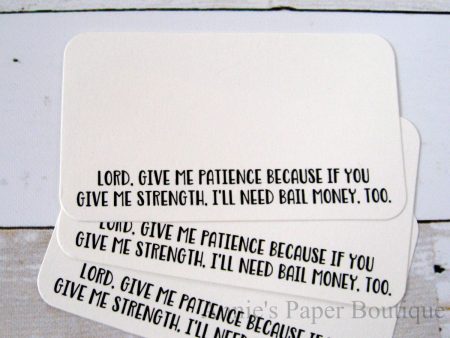 Lord, Give Me Patience - Mini Note Cards Fashion