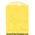 Large Yellow Glassine Bags - 5-3 4  x 7-1 2  Glassine Lined Gourmet Bags Cheap