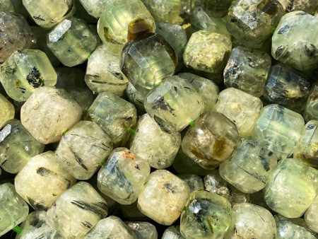 AAA Natural Green Prehnite Gemstone Bead Faceted 7mm Cube Shape, Beautiful Natural Green Color Prehnite Gemstone Bead Online