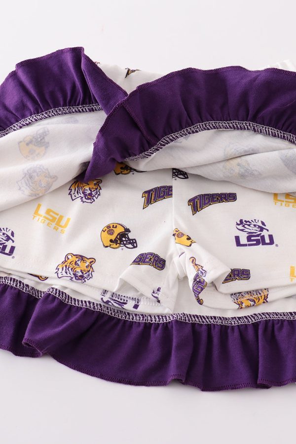 Yellow tiger applique LSU girl set Online Hot Sale