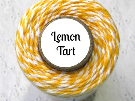 Lemon Tart Trendy Bakers Twine - Yellow & White Online now