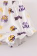 Yellow tiger embroidery LSU girl bloomer set Sale