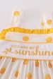 Yellow you are my sunshine embroidery dress Online Sale