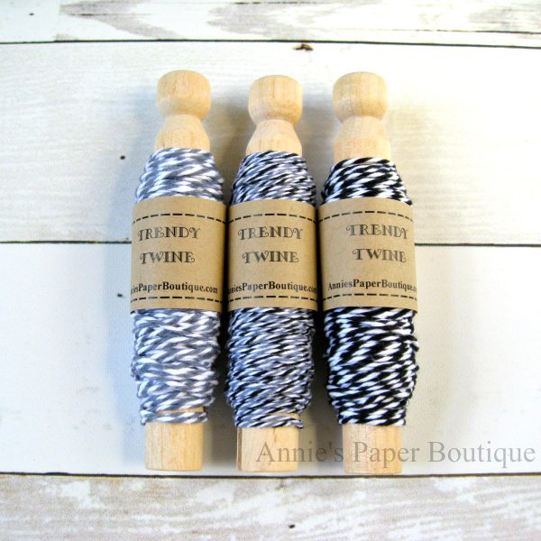 Midnight Trendy Bakers Twine Sampler - Black, Gray, and White Cheap