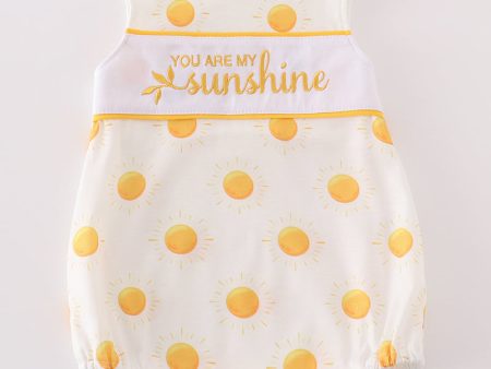 Yellow you are my sunshine embroidery boy bubble Online